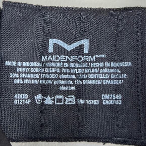 Maidenform One Fab Fit T-Shirt Bra Womens 44DD Black Underwire Full Coverage - Picture 5 of 5
